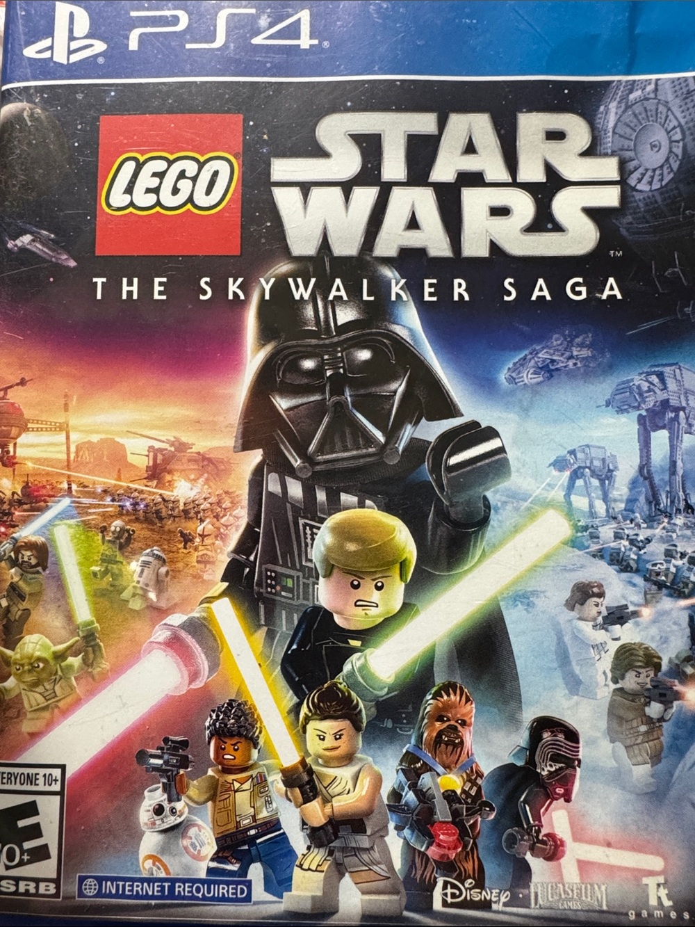 Lego Star Wars PS4 Game Cover - Black, Blue, Yellow, Green
